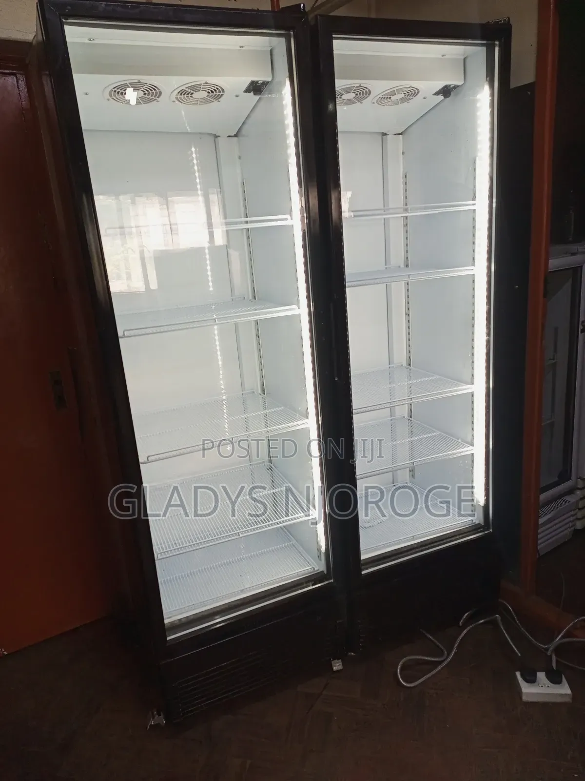 Twin Door Show Case Display Fridge