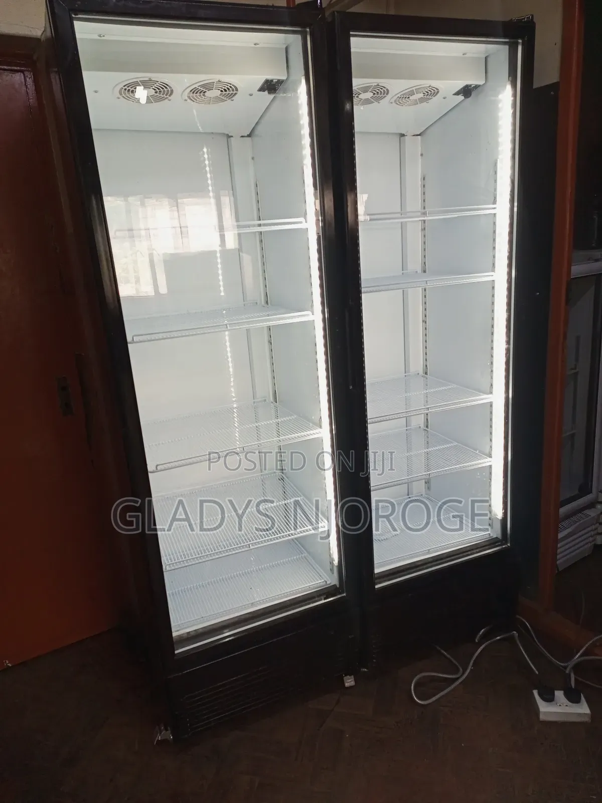 Twin Door Show Case Display Fridge