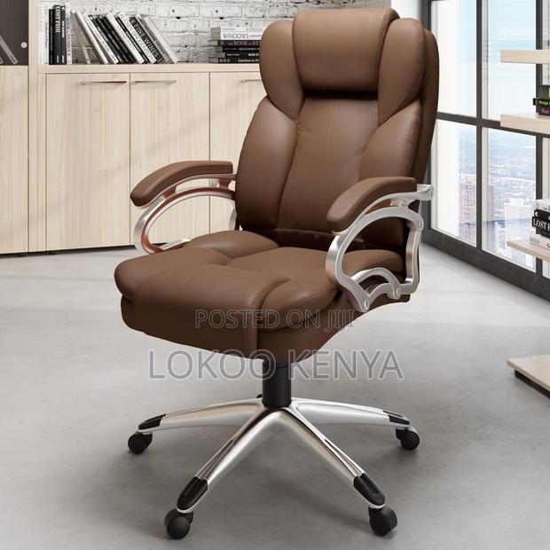 Office Chair : Brow Leather Executive Office Chair - thumbnail 2
