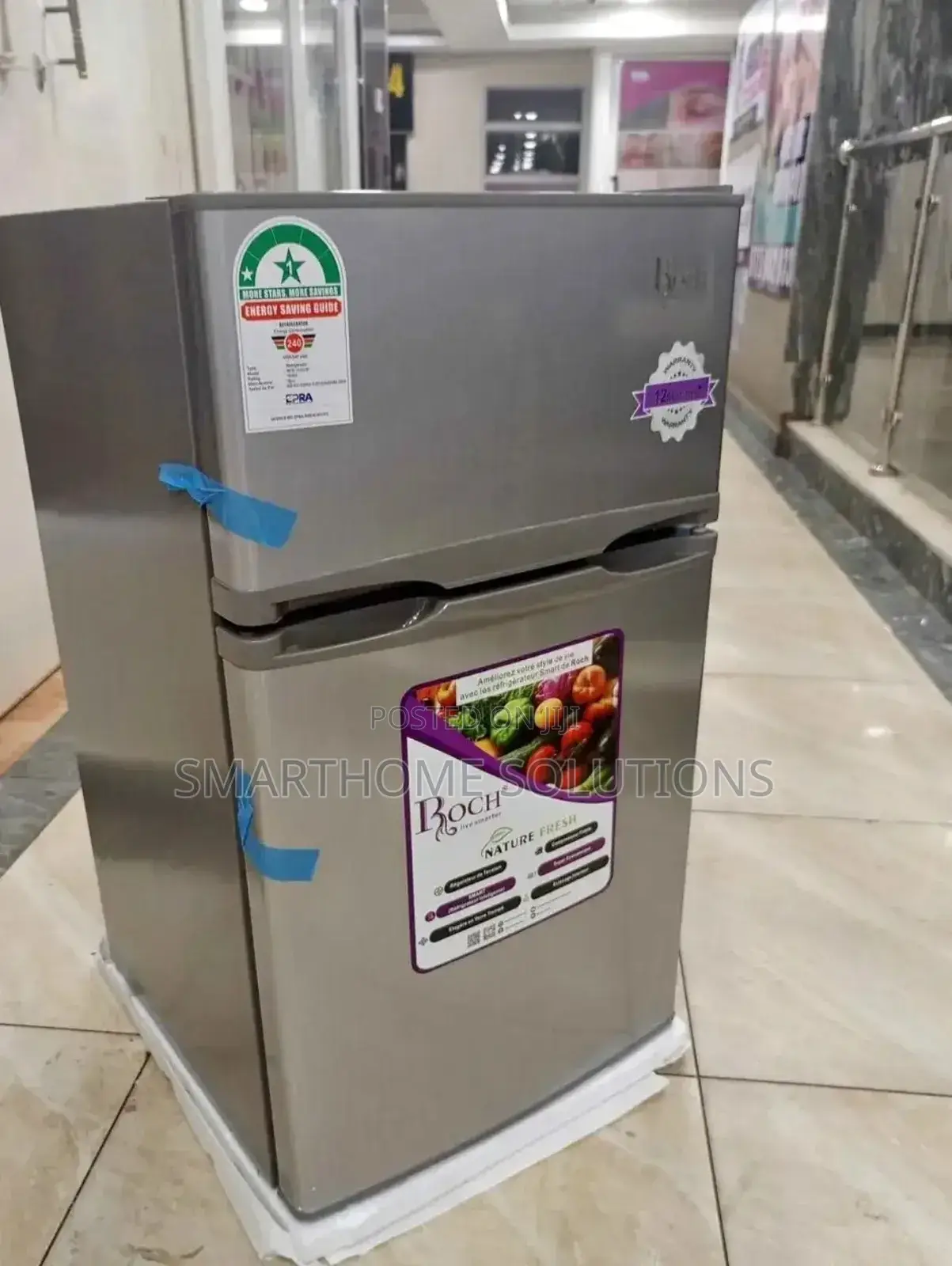 1 Star Rate - 85l Roch Refrigerator - Silver Colour