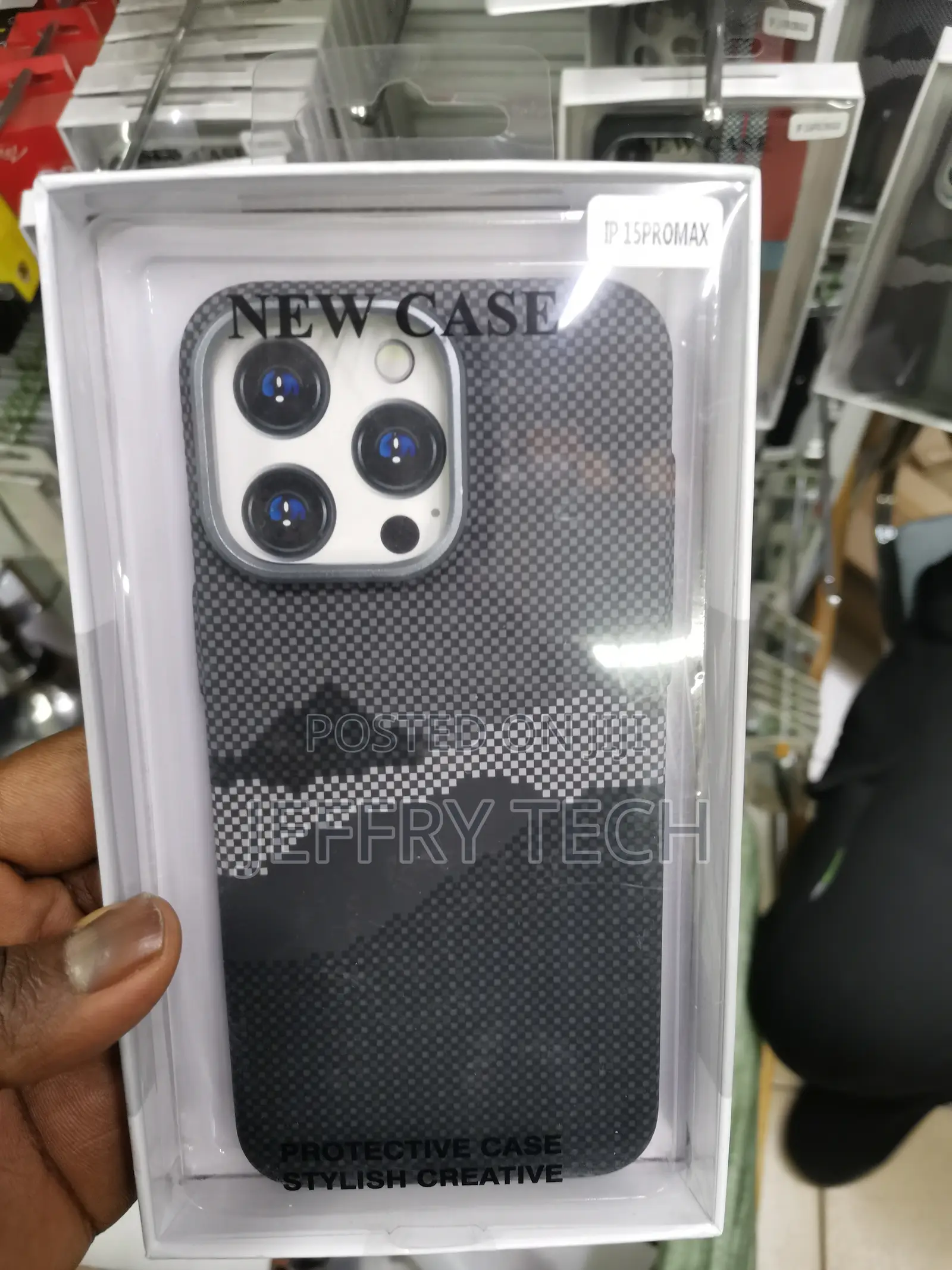 Jokitech Tribal Carbon Fiber Case for iPhone 15 Pro Max