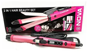 Nova Professional 2-in-1 Hair Curler Straightener