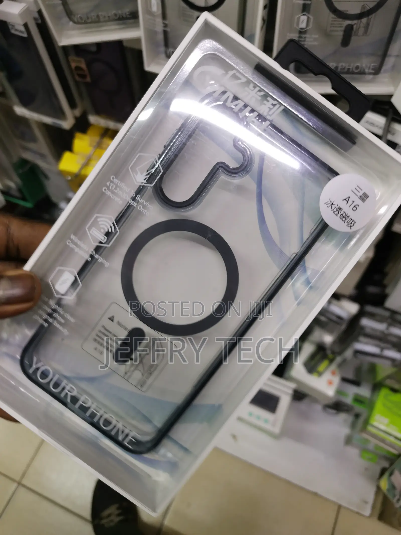 Yimili Samsung Galaxy A16 Black Transparent Case