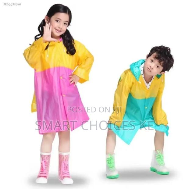 *Light PVC Child/Kids Hooded Schoolbag Rain Coat