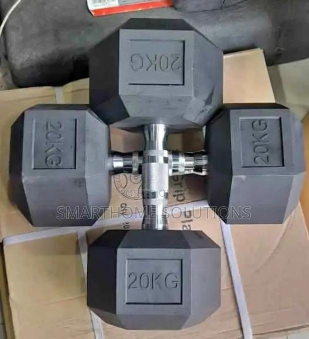 20kg Hexagon Chrome Plated Handle Dumbell