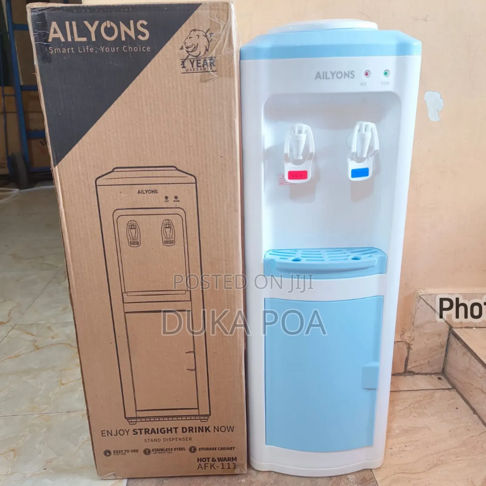 Standing Water Dispenser Ailyons 2 Taps Cold and Normal