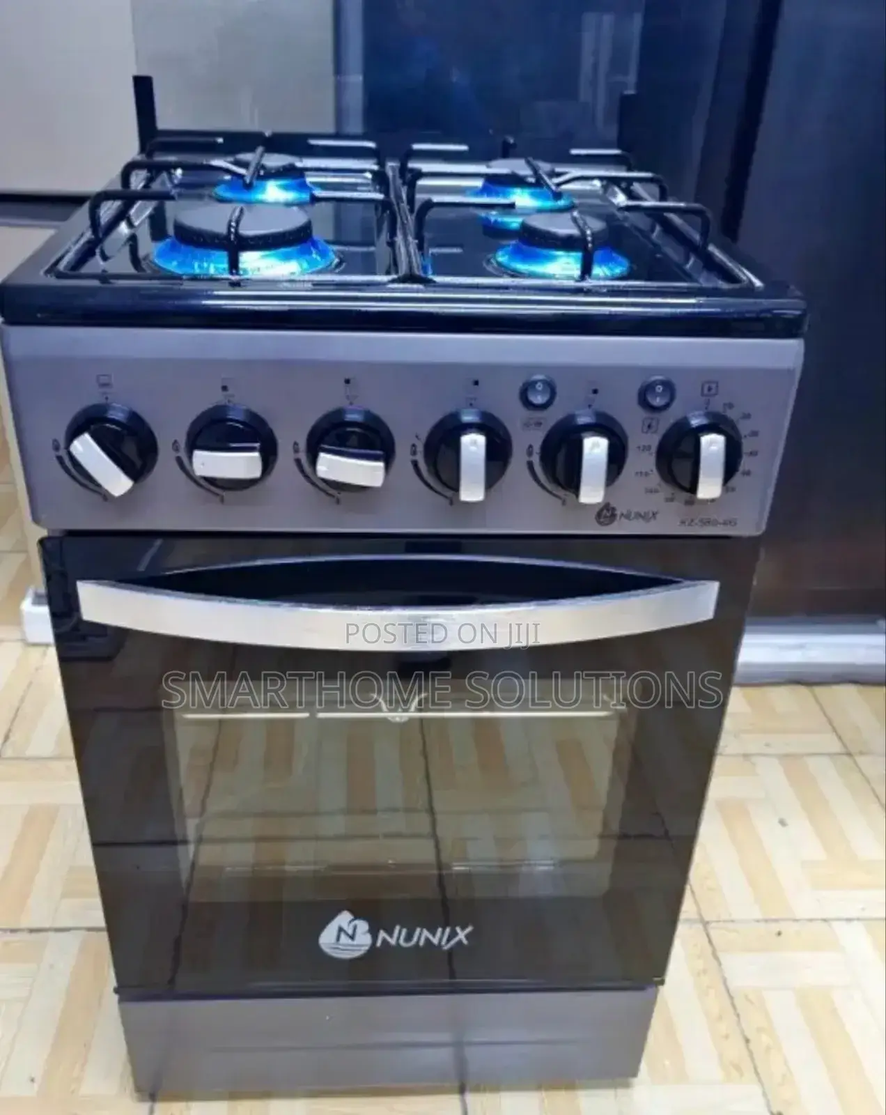 Nunix Four Burner Full Gas - Gas Oven Standing Cooker