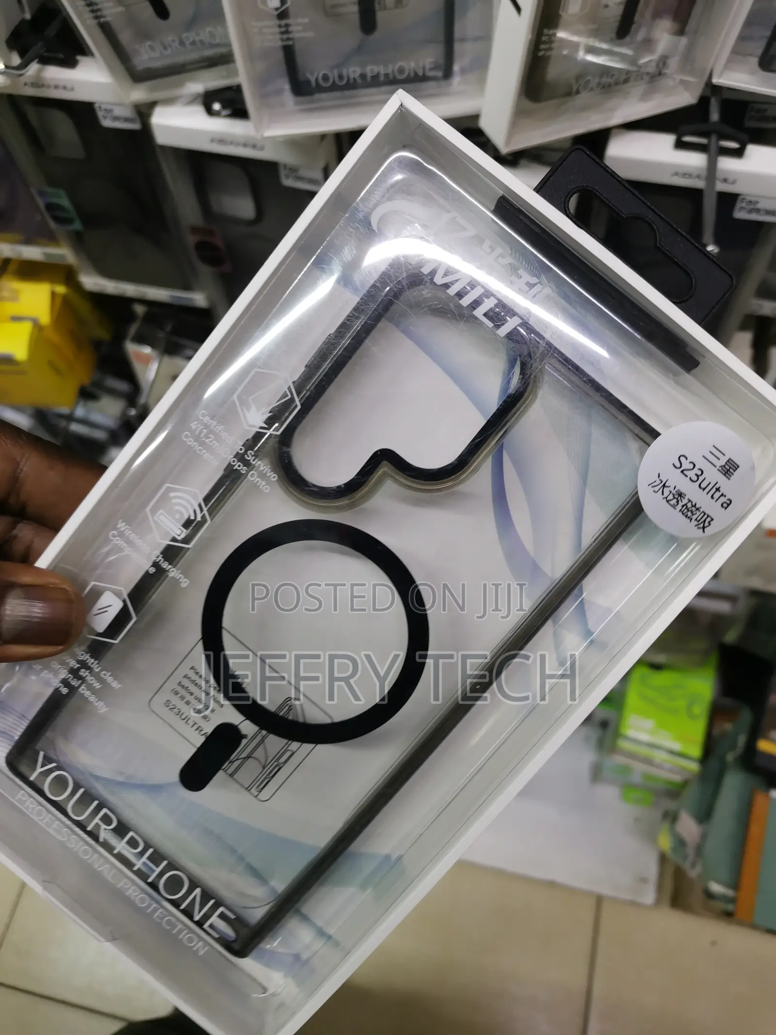 Cellryt Yamili Case With Black Boarder for Galaxy S23 Ultra