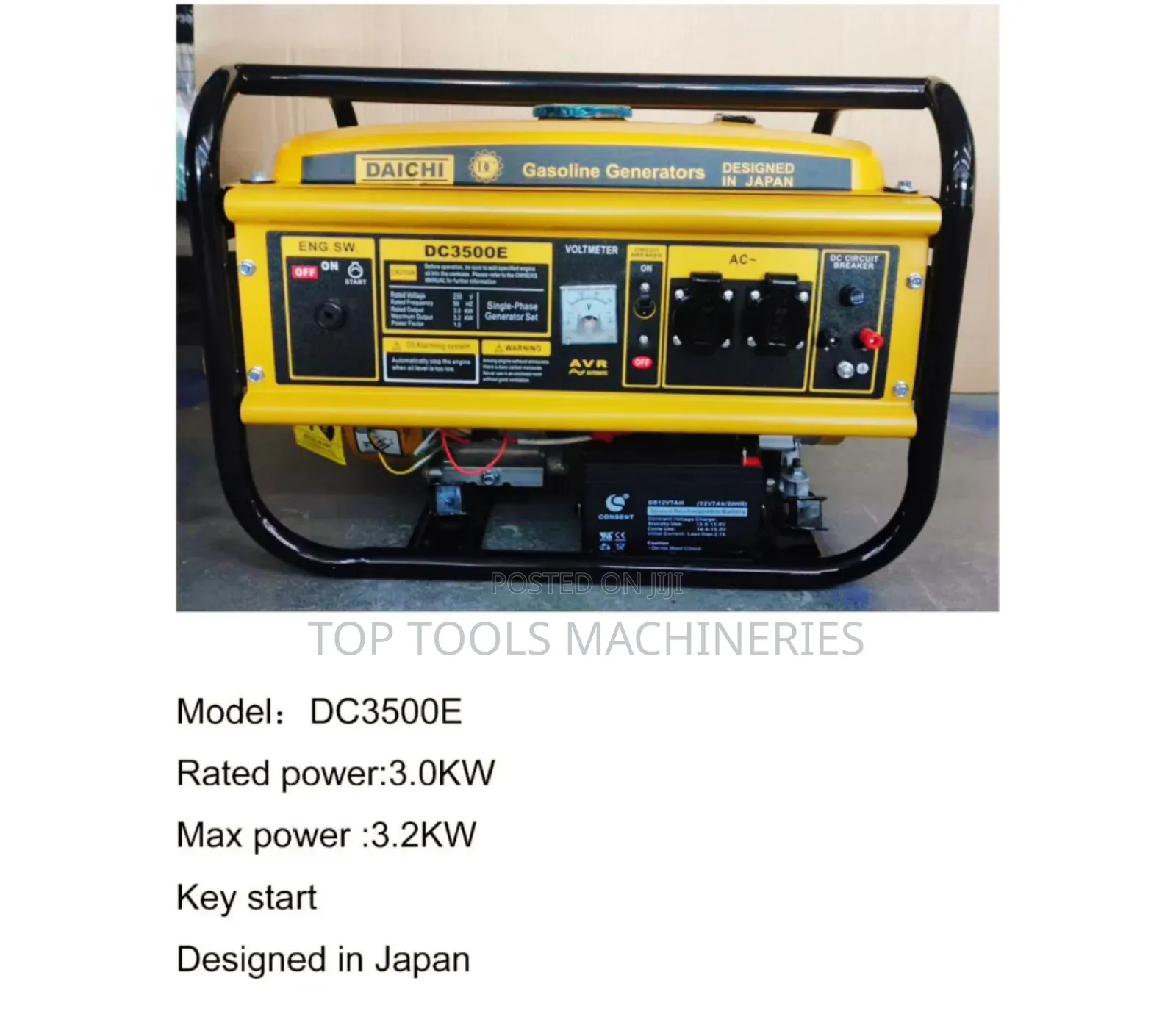 Daichi Japan 3.2kw Keystart Petrol Generator