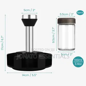7pc Rotating Spice Jars Set