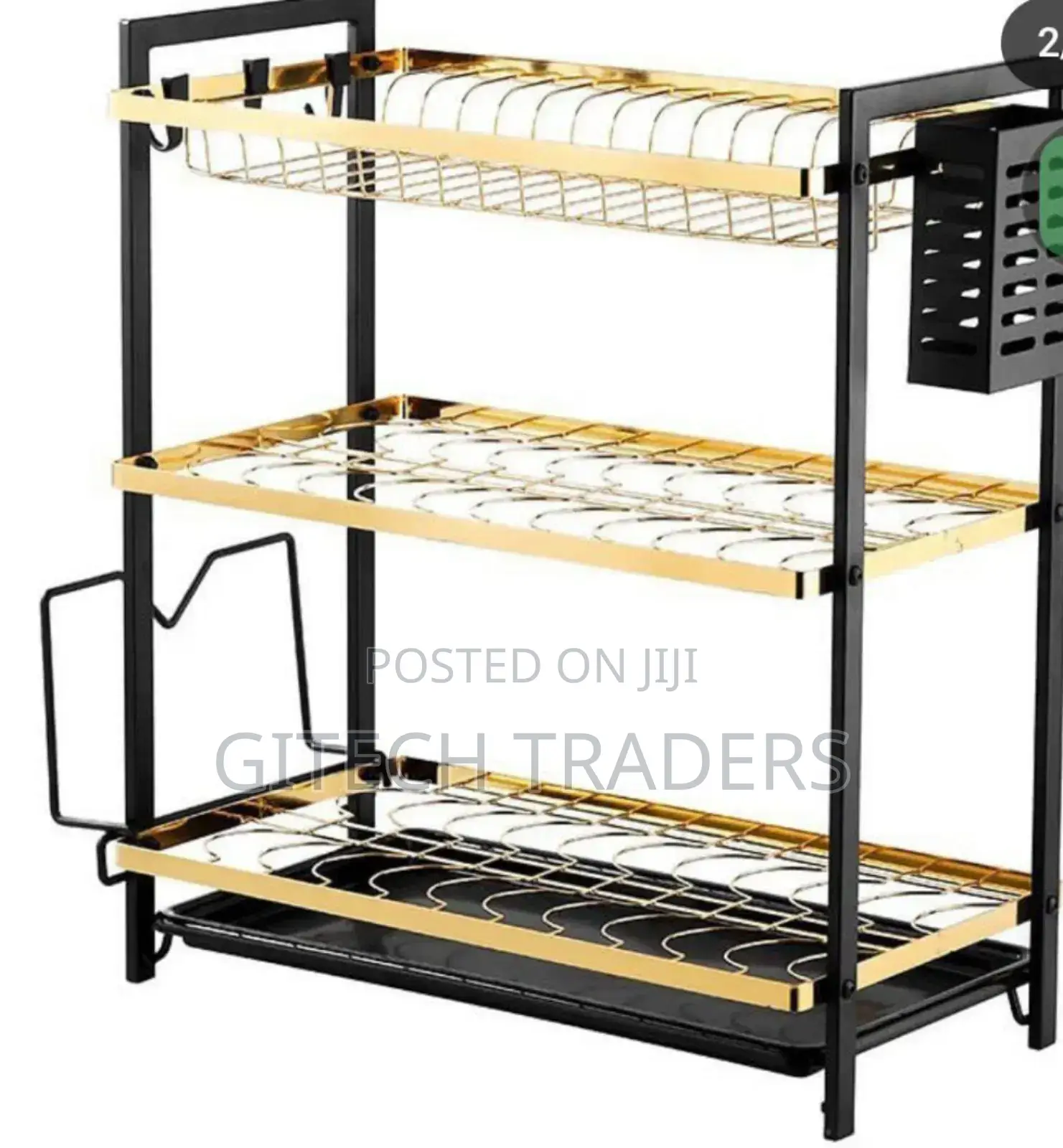 3 Layers Golden Dish Rack