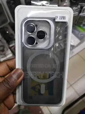 Weldeng iPhone 15 Pro Camera Lens Stand Magsafe Clear Case