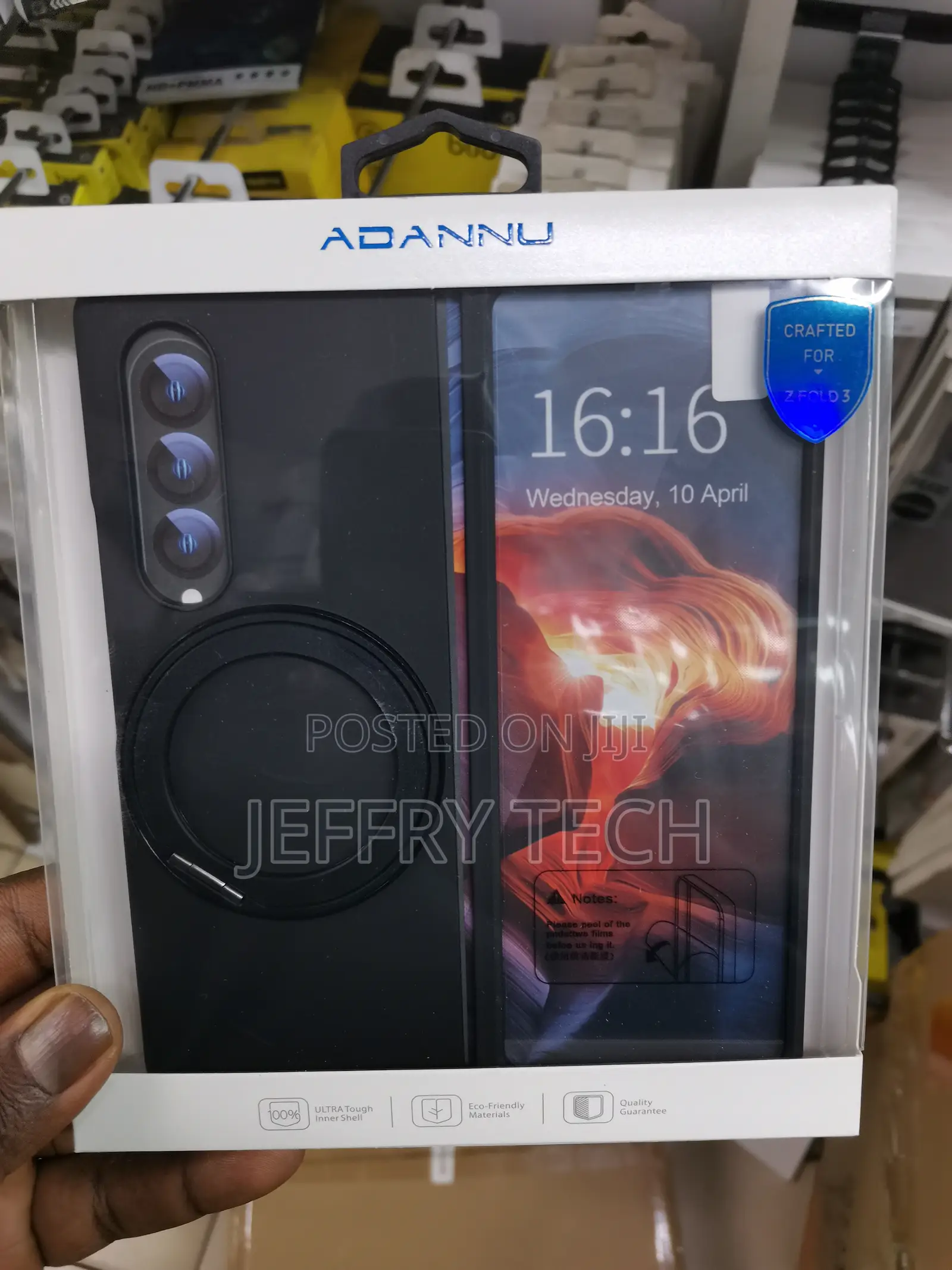 Adanuu Samsung Galaxy Z Fold 3 Case With Kickstand Ring