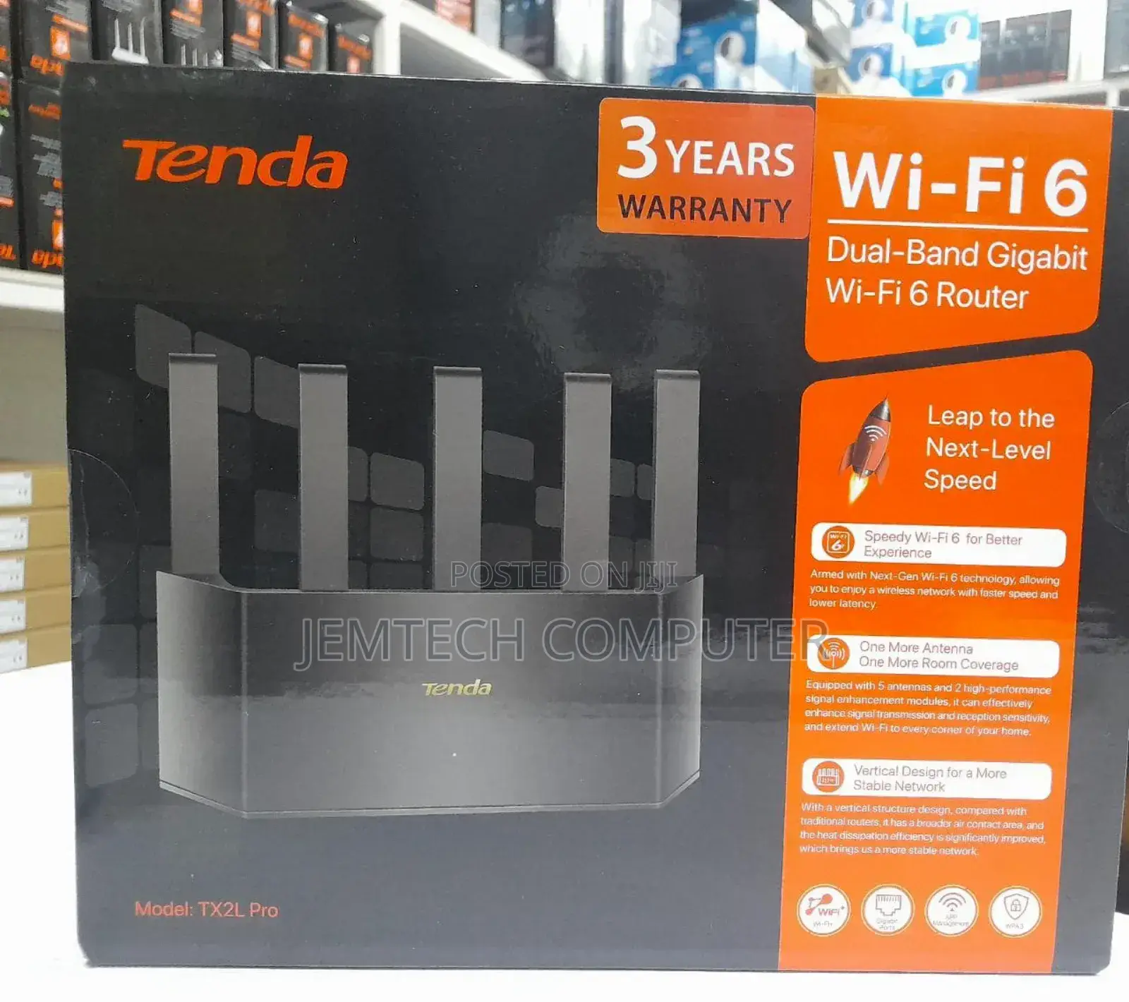 Tenda Tx2l Pro Ax1500 Dual-Band Gigabit Wi-Fi 6 Router