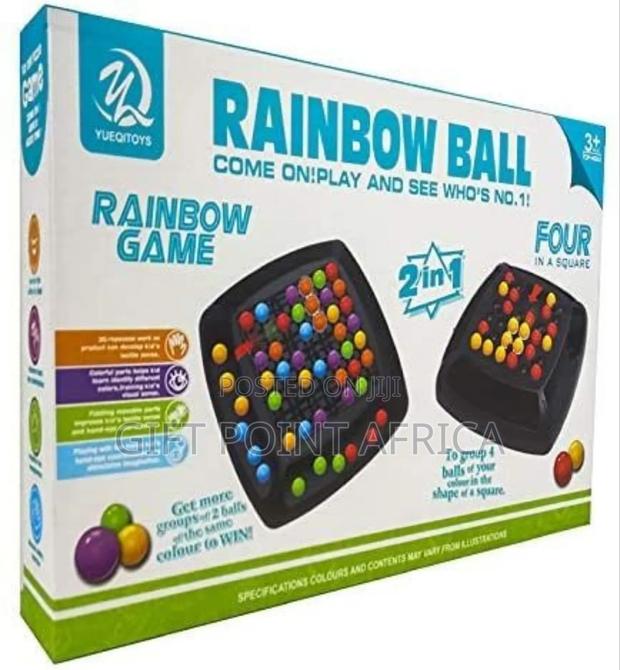 Colorful 2 In 1 Rainbow Ball Game For Kids - thumbnail 2
