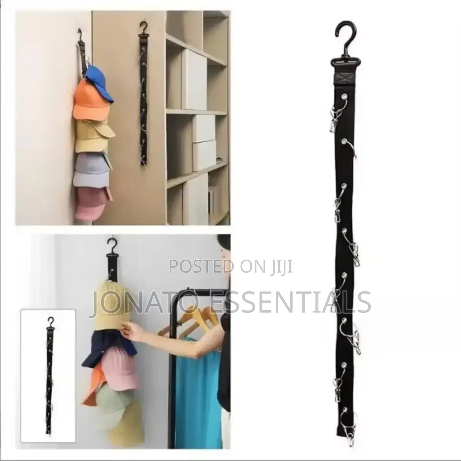 8 Clip Hats and Caps Organizer With 8 Clips
