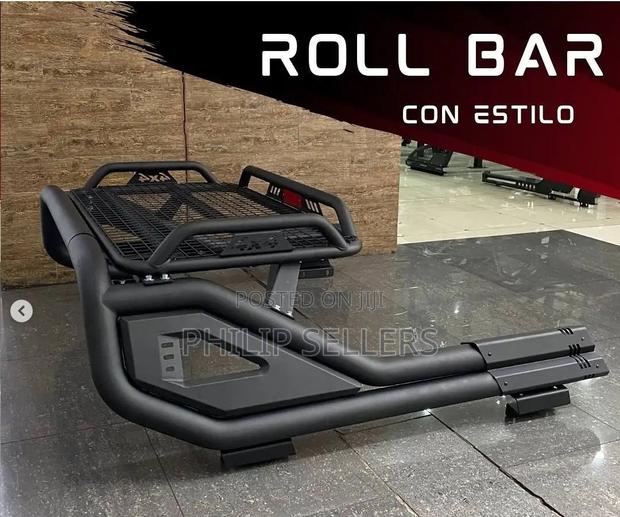 Black Stealth Rollbar With Luggage Basket. - thumbnail 3