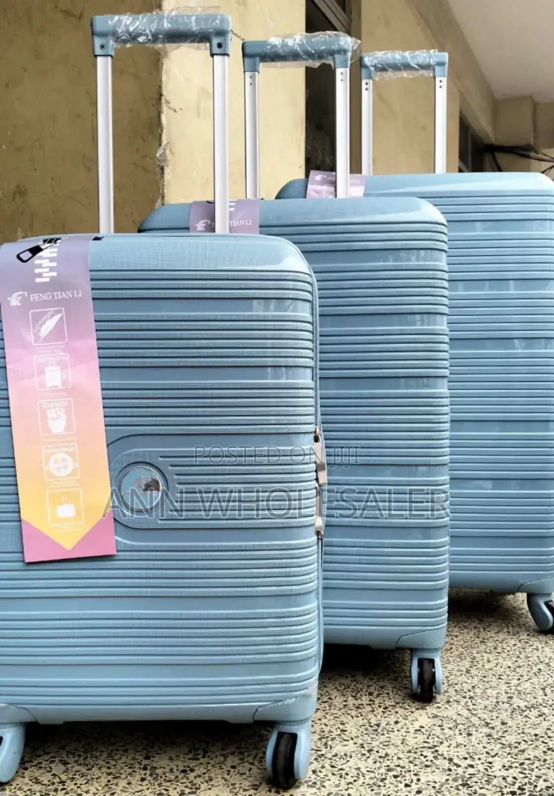 3in 1 Travel Suitcase ( Rubber)