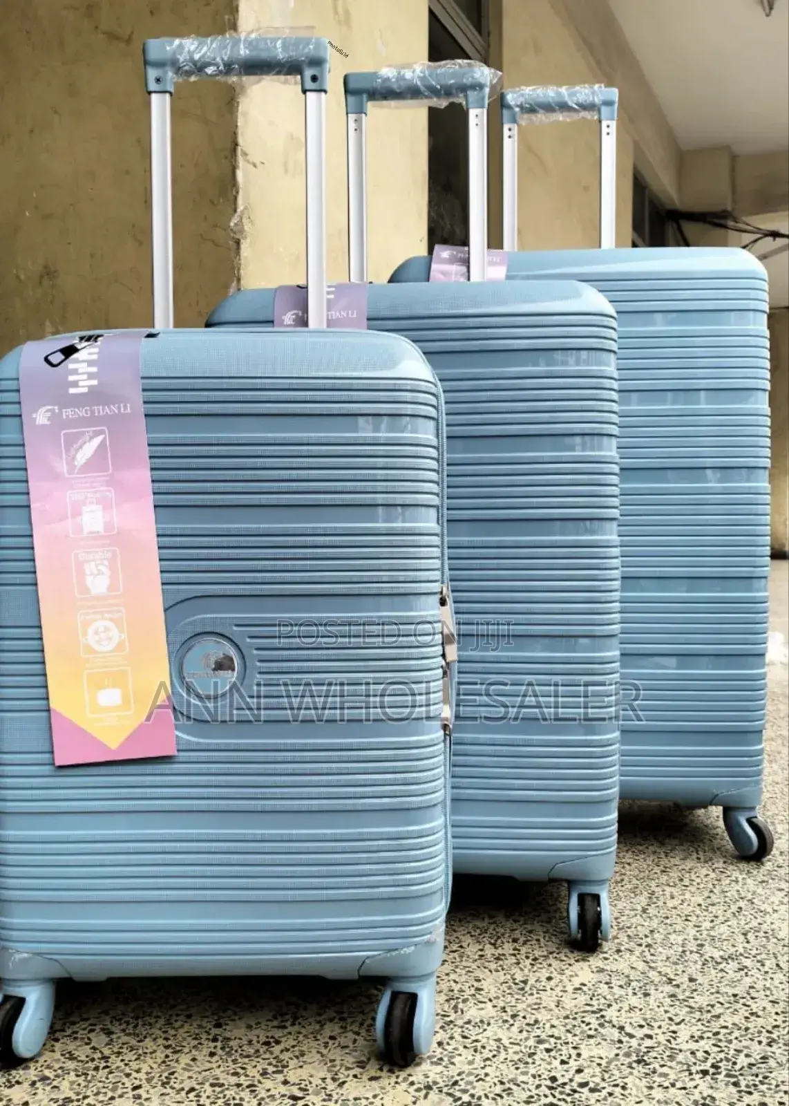 3in 1 Travel Suitcase ( Rubber)