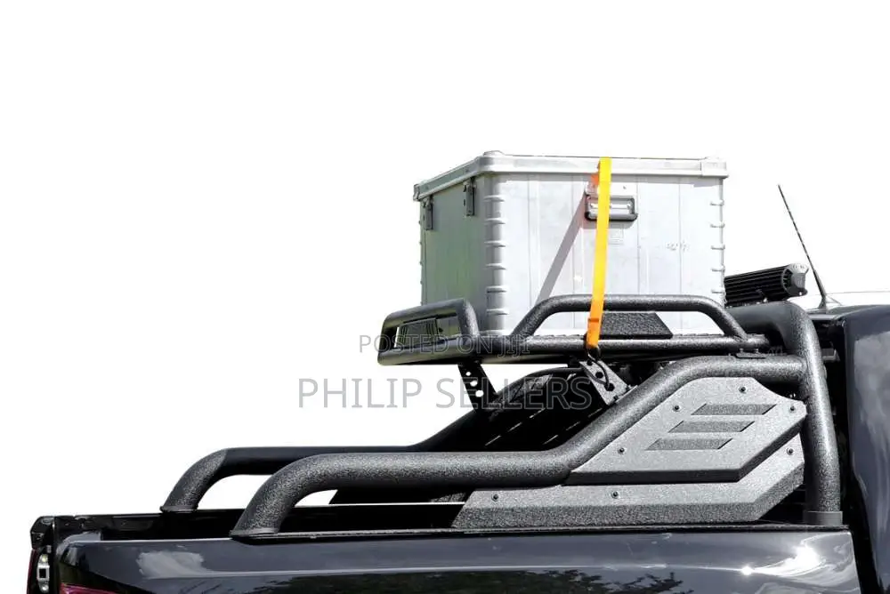 Black Stealth Roll Bar With Luggage Basket for Ford Ranger