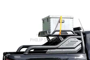 Black Stealth Roll Bar With Luggage Basket for Ford Ranger