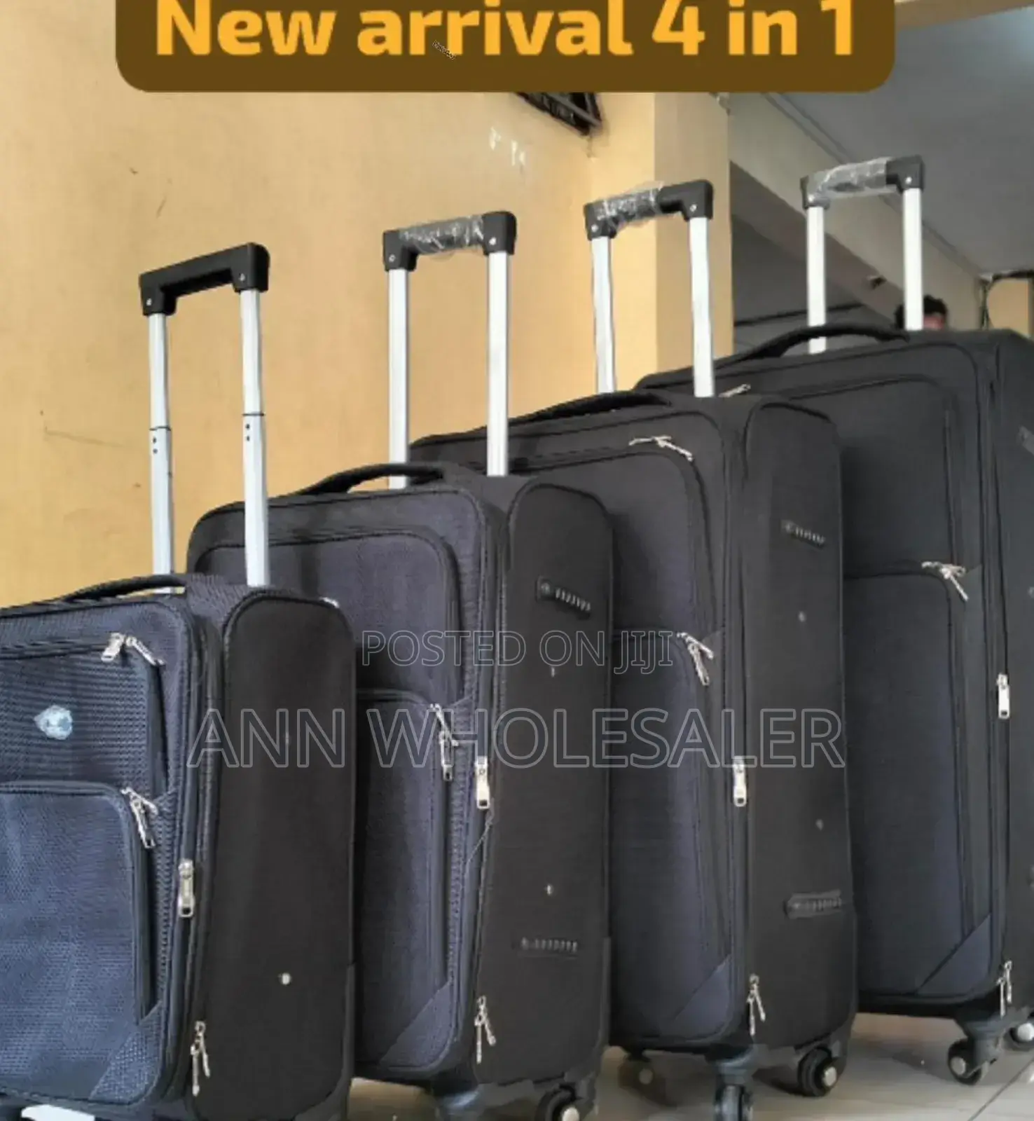 4 in 1 Fabric Laxurious Suitcase Briefcase Travel Bag