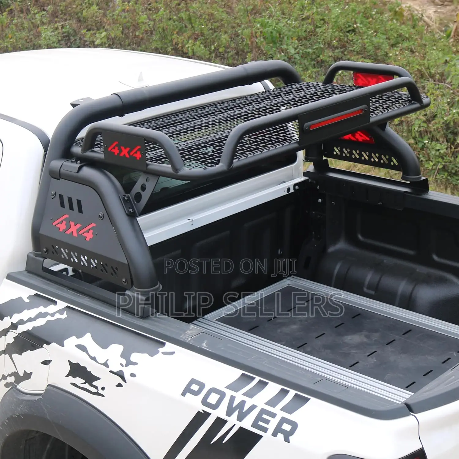 Black Roll Bar With Cargo Basket