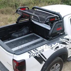 Black Roll Bar With Cargo Basket