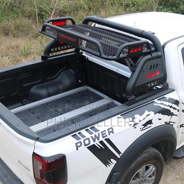 Black Roll Bar With Cargo Basket - thumbnail 2