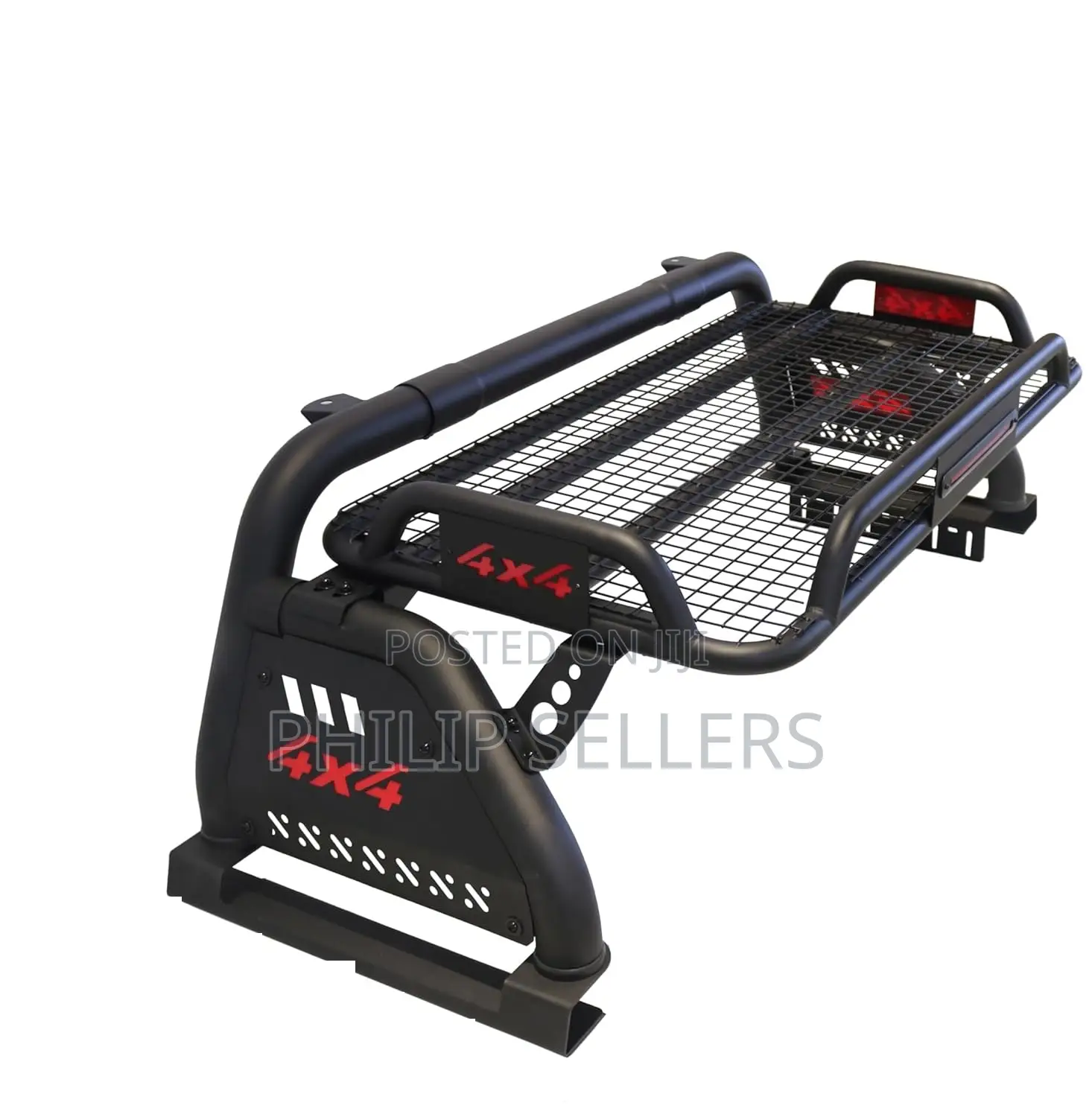 Black Roll Bar With Cargo Basket