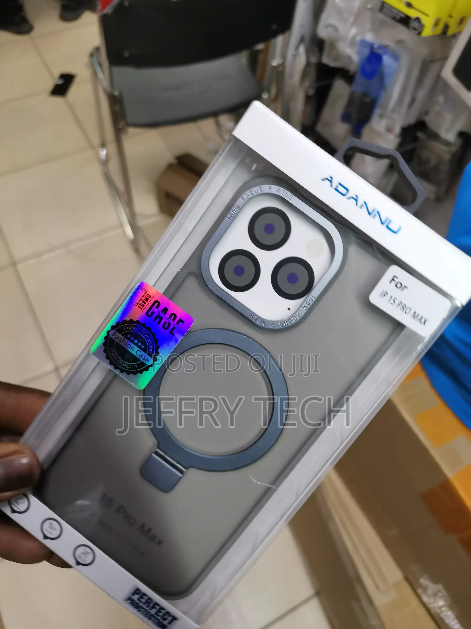Torras Magnetic Ostand for iPhone 15 Pro Max Case-Clear