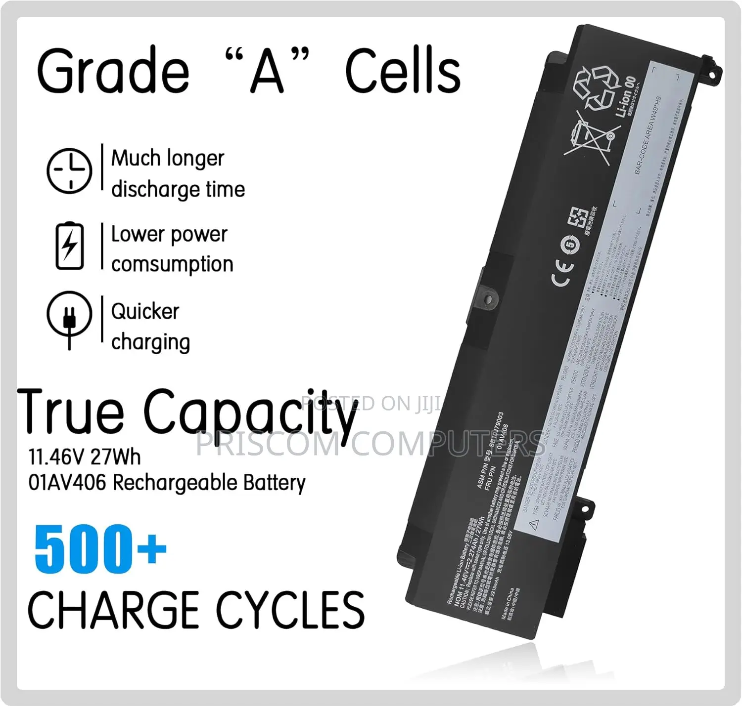 Lenovo T460s T470s 01av406 Battery