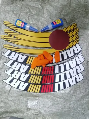 Sportush Ralliart 8pc Tire Rubber Stickers With Glue