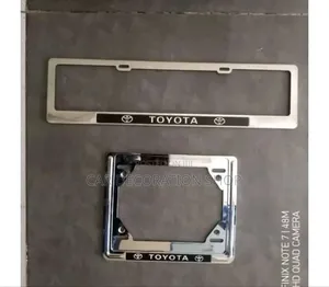 Toyota Chrome Metallic Plates Holder for Front or Rear Plate