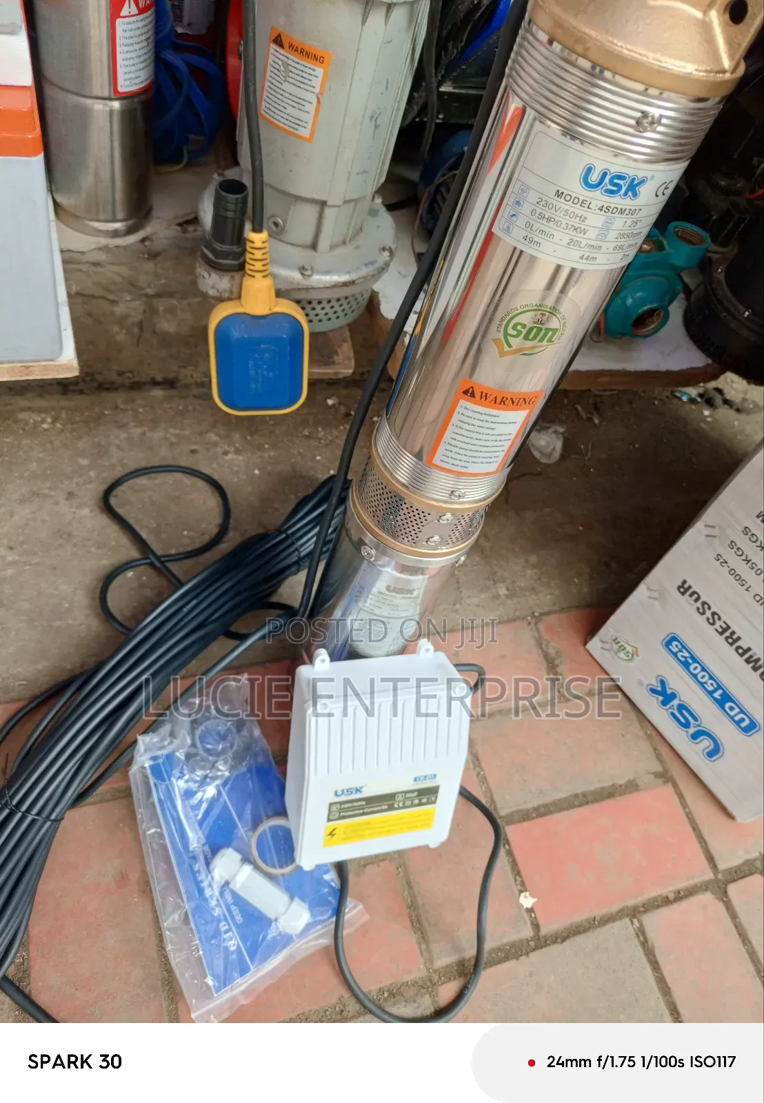 Usk Submersible Water Pump 0.5hp