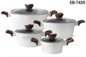 White Edenberg 8 Pieces Nonstick Cookware Set