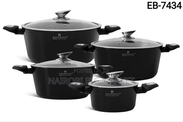 Black Edenberg 8 Pieces Nonstick Cookware Set