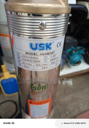 0.5hp Usk Submersible Water Pump 50m Head
