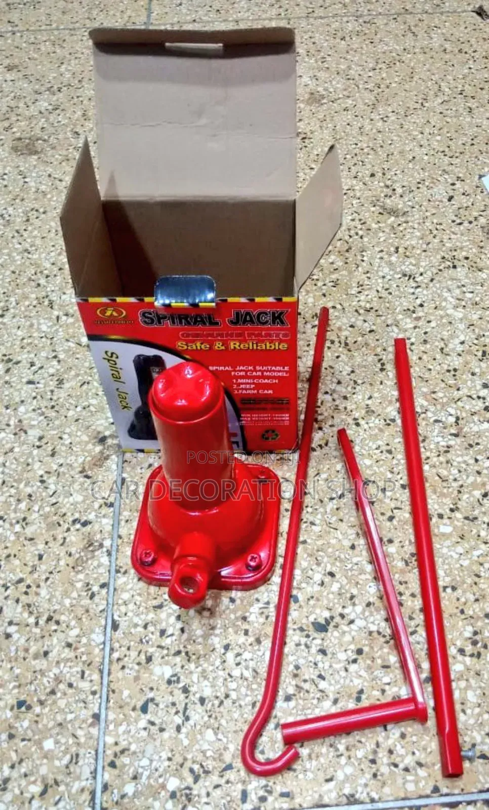 Brand New 2ton Spiral Jack in Red or Black