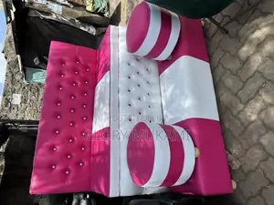 Pink Pedicure Set Stool Puff