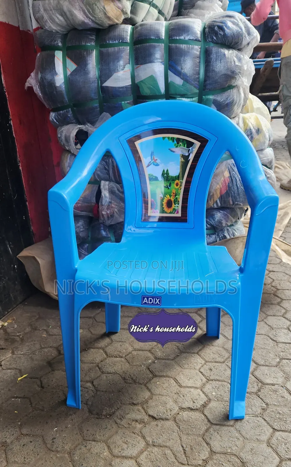 Adix Plastic Chair, Plastic Chairs With a Flower Theme