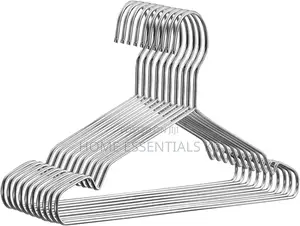 10pc Pack of 42cm Stainless Steel Hangers