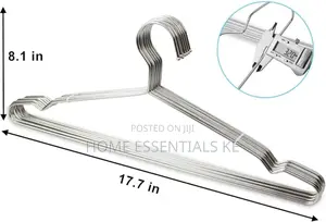 10pc Pack of 42cm Stainless Steel Hangers