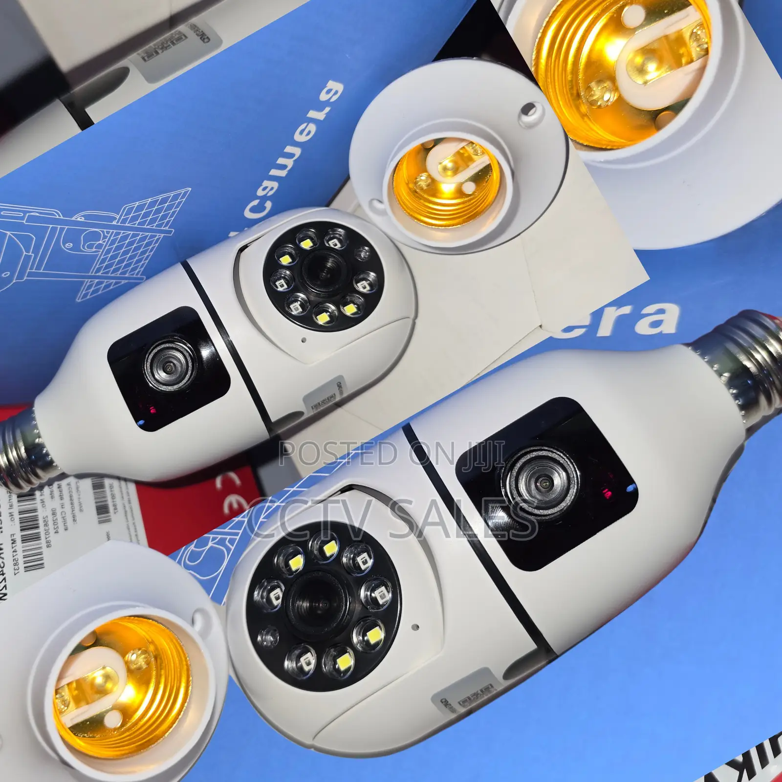 Bulb Type Camera Wifi PTZ Bulb PTZ Dual Lens Camera V360