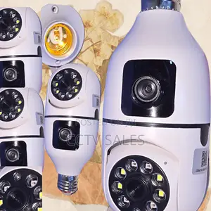 Dual Lens V360 PTZ Bulb Ip Camera With Night Vision - Home