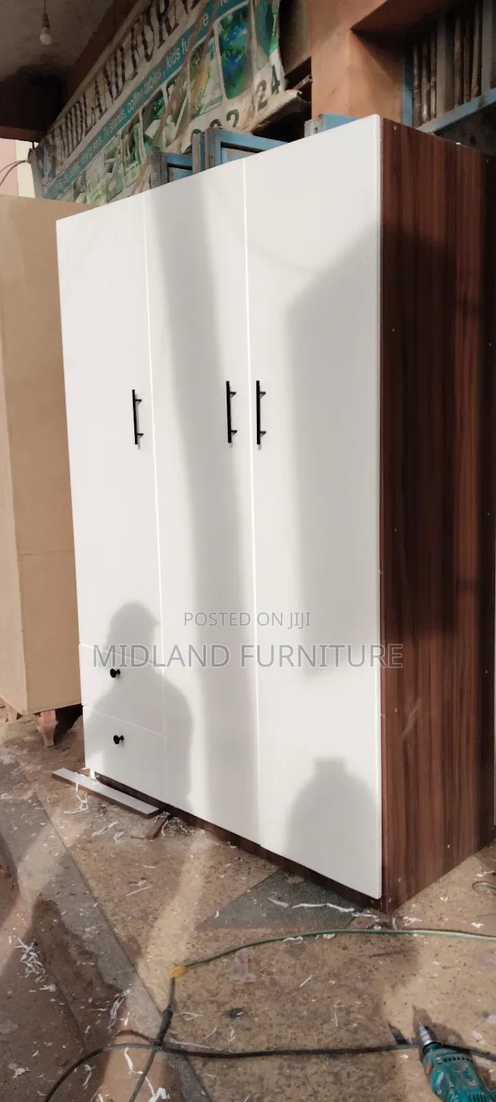 3-Door Lockable Wardrobe