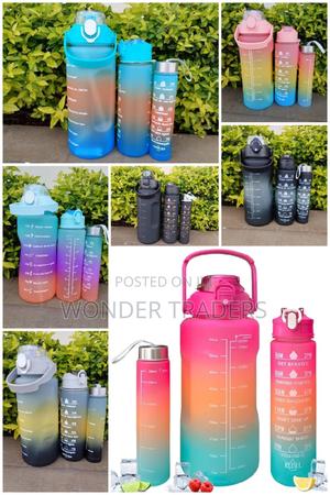 3 in 1 Motivation Water Bottle Capacity; 2litres - thumbnail 2