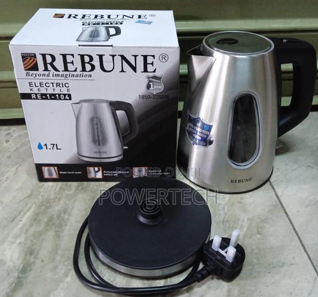 *Rebune 1.7 Litres Metallic Electric Kettle - main view