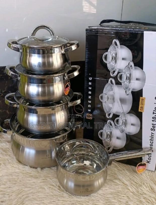 Edenberg Eb3719 Heavy Duty Stainless Steel Cookware Set - main view