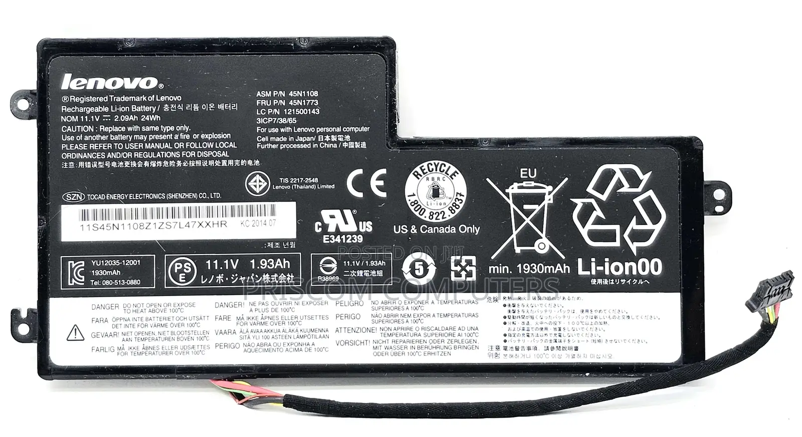Lenovo Thinkpad X240 X250 T440s T450s Internal Battery